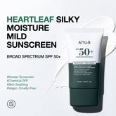 Anua Heartleaf Silky Moisture Mild Sunscreen
